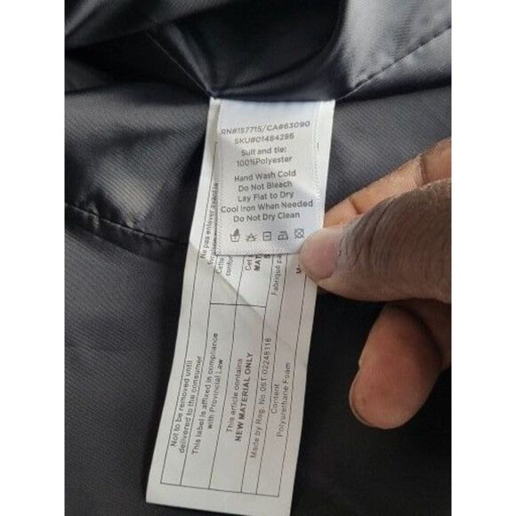 Beetlejuice Blazer Men Sz XXL Striped Black White Costume Cosplay Gothic Fun - Picture 9 of 9